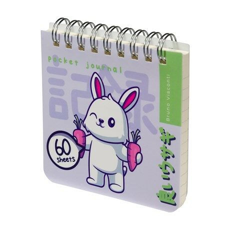 Блокнот Bruno Visconti Pocket Journal Kawaii Animals на гребне 90 х 90 мм, 60 листов, в ассортименте