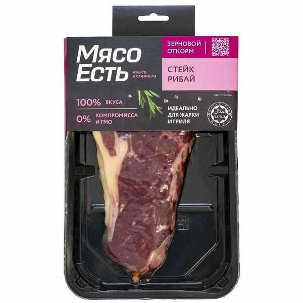 Стейк говяжий Мясо есть! Рибай без кости категория А охлаждённый 250 г