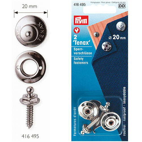 416495 Блокировочный замок Tenax (латунь) серебристый цв. 20 мм Prym