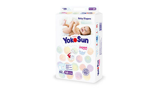 Подгузники YokoSun На Липучках М 5-10кг 62 шт