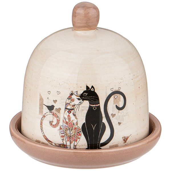Лимонница Agness Парижские коты, керамика, 9 см