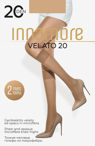 Гольфы женские INNAMORE Velato 20 den, miele, 2пары размер универсальный