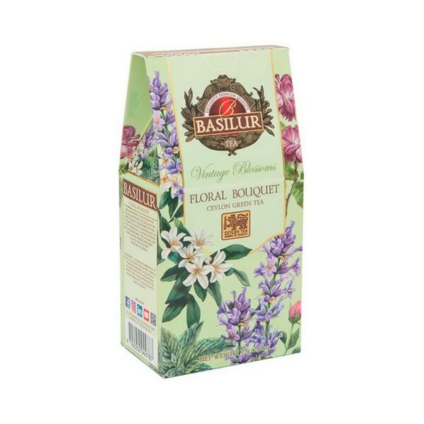 Чай зеленый Basilur Винтажные цветы Цветочный букет лист без аром 75г