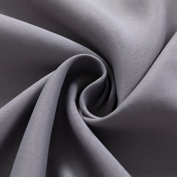 Портьеры БЛЭКАУТ, размер: 150х270см, однотонный серый, 2 штуки, на шторной ленте, 100% п/э