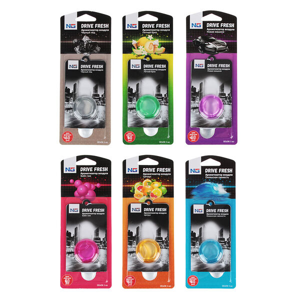 Ароматизатор воздуха мембрана New Galaxy Drive Fresh 6 ароматов в ассортименте