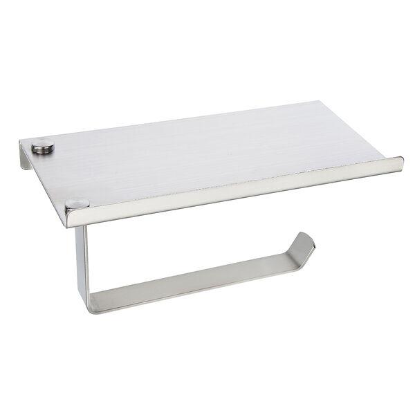 Держатель Vetta для туалетной бумаги с полкой, крепление в компл., сатин, нерж.сталь, 17.6х16х8 см