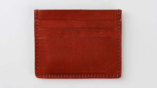 Картхолдер из натуральной кожи, цвет: коричневый