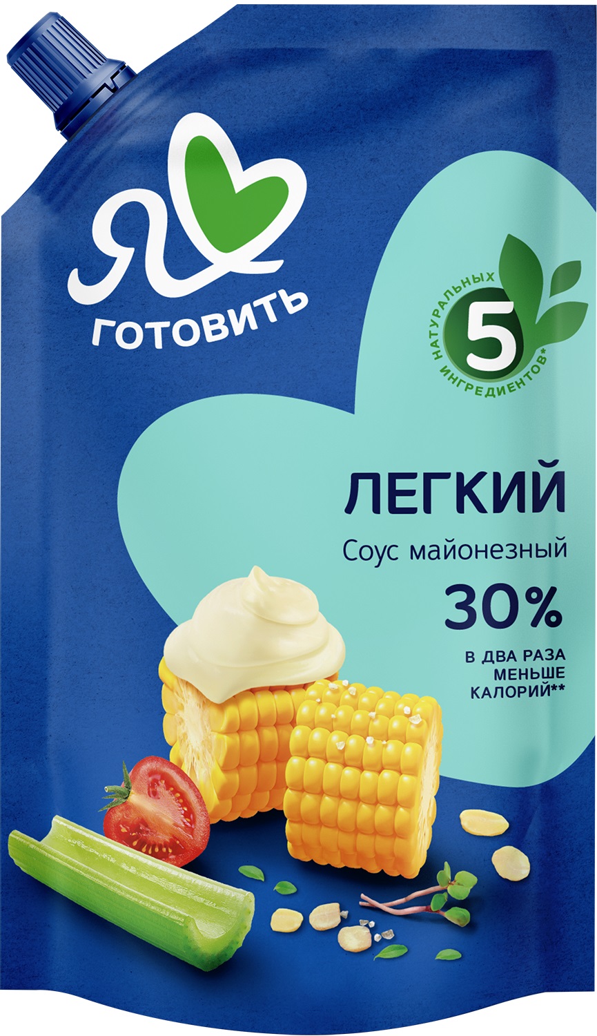 

Соус майонезный Я люблю готовить легкий, массовая доля жира 30% 390 мл