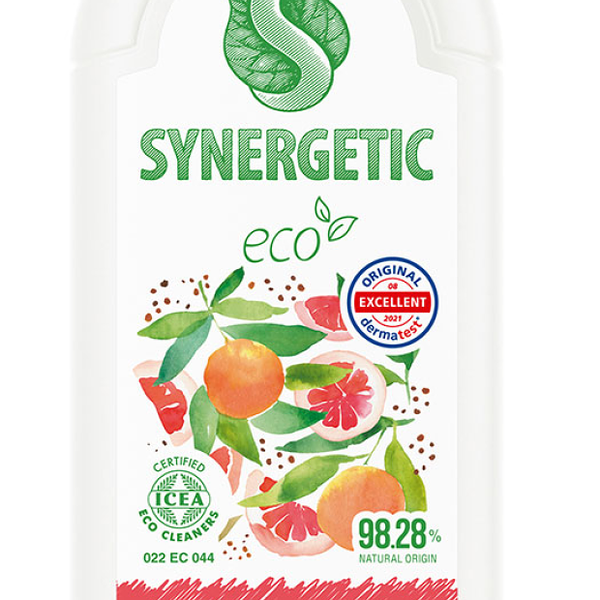 Гель-бальзам для мытья посуды Synergetic розовый грейпфрут и специи 1л