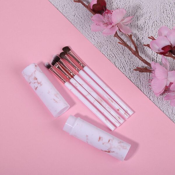 Юниlook набор кистей в пластиковом футляре 5шт, 15см, пластик, ворс нейлон, 2 -3 цвета