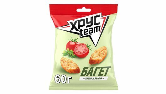 Сухарики Хрусteam Багет Томат-Зелень 60г