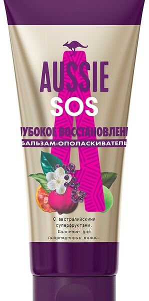 Бальзам-ополаскиватель для волос Aussie SOS Глубокое восстановление 200мл