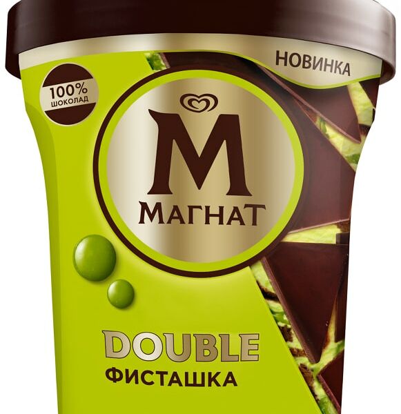 Мороженое Магнат  Doouble Фисташка с кусочками шоколада 10% 300г