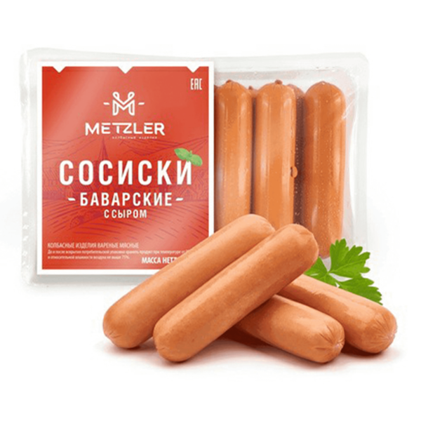 Сосики Кочевники Баварские с сыром халяль, 600г