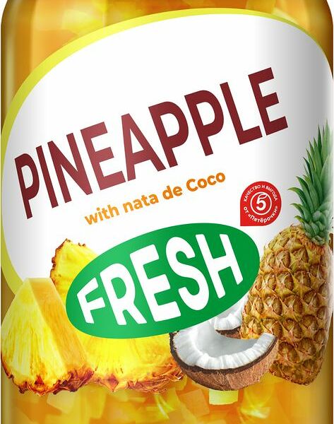 Напиток Fresh Pineapple с кусочками кокосового желе со вкусом ананаса 240мл