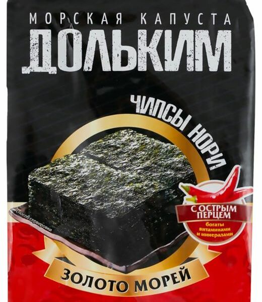 Капуста морская DOSHIRAK Доль Ким, чипсы нори с острым перцем