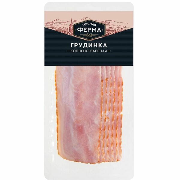 Грудинка Мясная Ферма свиная копчено-вареная 150г