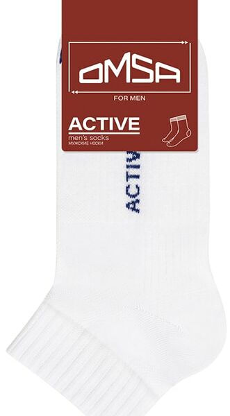 Носки мужские Omsa Active 111 укороченные Bianco Белый Размер 39-41