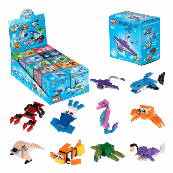 Конструктор 1Toy Blockformers Подводный мир, в ассортименте