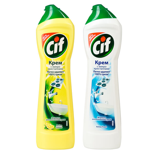 Крем чистящий Cif актив, лимон/фреш, 440 мл