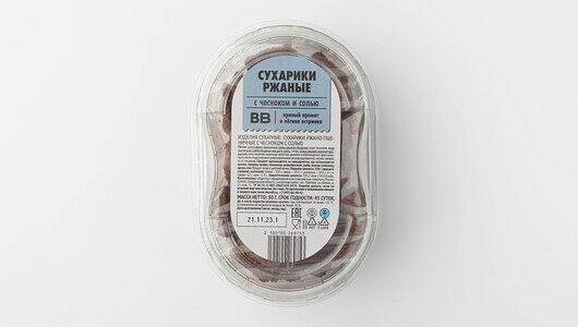 Сухарики ржаные с чесноком и солью