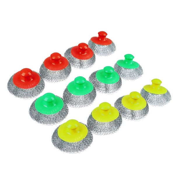 Vetta набор губок 4шт кухонных, металл, пластик, 70гр, 3 цвета