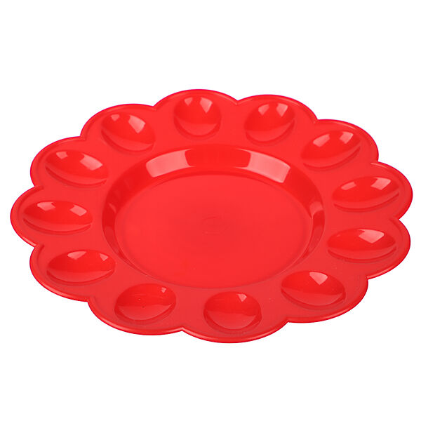 Ladecor тарелка подстановочная, для кулича и яиц, 23,5 см, пластик, 3 цвета