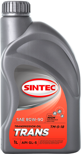 Масло трансмиссионное SINTEC TRANS ТМ5 SAE 80W-90 API GL-5, минеральное, 1л