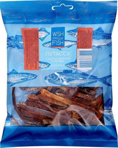 

Путассу сушено-вяленая Wish Fish с перцем стружка 70 г