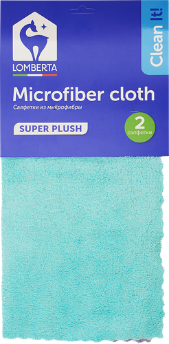 Салфетки LOMBERTA Super plush микрофибра 2 шт Арт. 722601, 59г