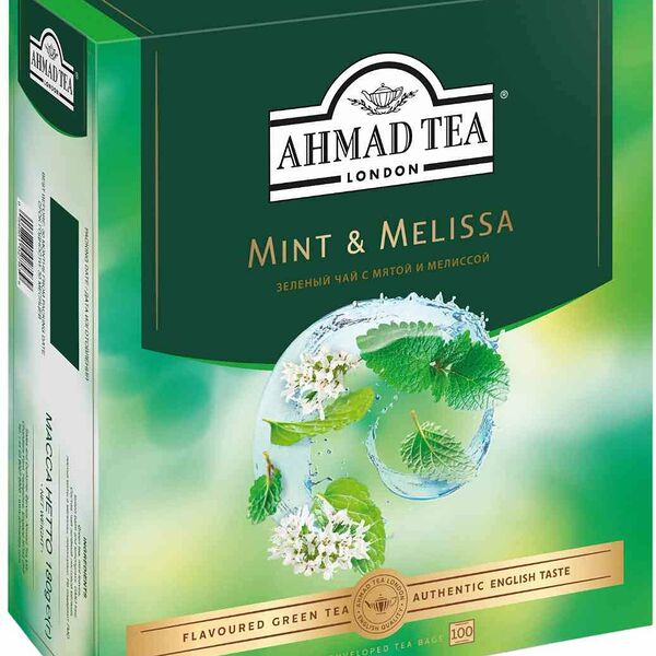 Чай зелёный Ahmad Tea с ароматом мяты и мелиссы