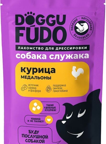 Лакомство для собак Doggufudo Собака Служака Медальоны из курицы 80г