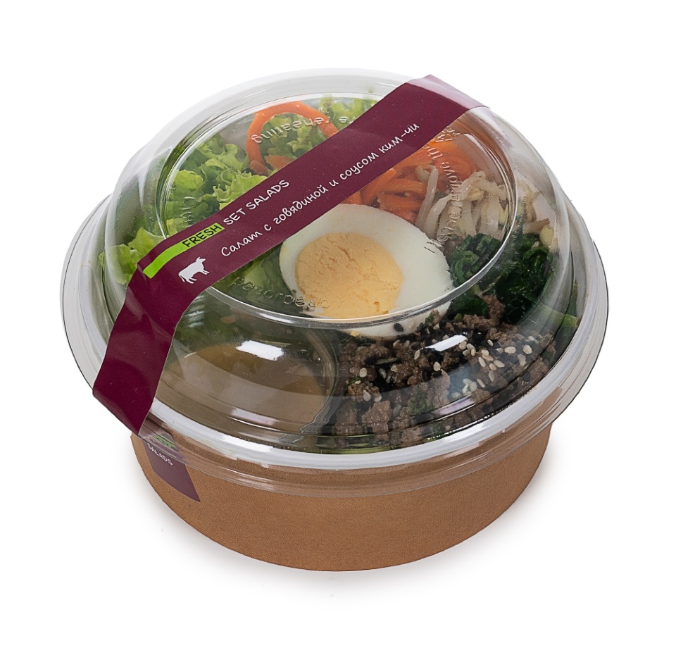 

Салат с говядиной и соусом ким-чи 200 г, Россия