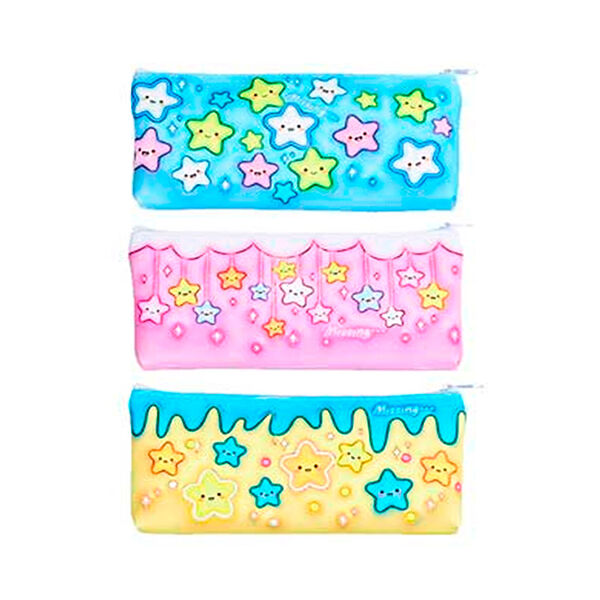 Пенал косметичка Stars 19.5х9х2.5 см на молн полиуретан ОПП-упаковка M-9645