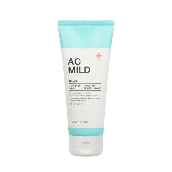 Очищающая пенка для умывания против покраснений и акне Holika Holika AC Mild для проблемной кожи, 150 мл