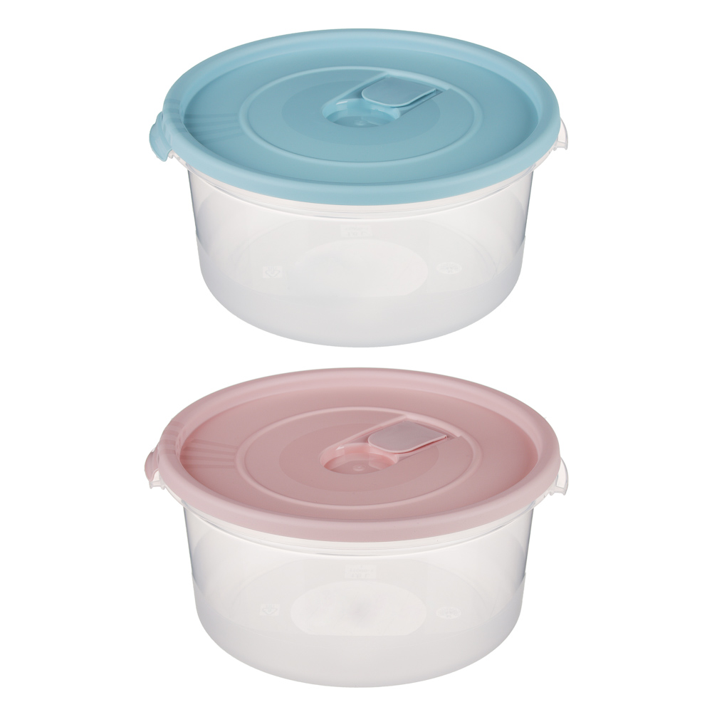 

Контейнер для СВЧ Полимербыт Смайл круглый с клапаном 1.6 л цвет в ассортименте