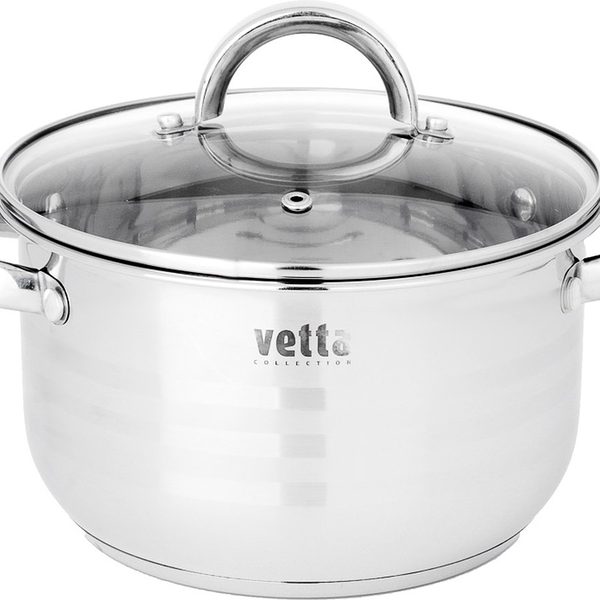 Кастрюля Ветта Фултон 4л 22*12,5см, стеклянная крышка
