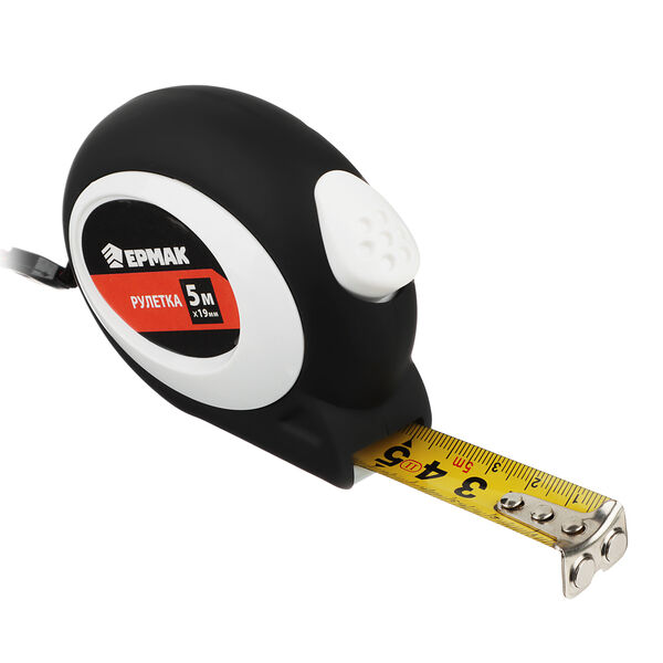 Ермак рулетка 5мх19мм, автостоп, софттач, магнит