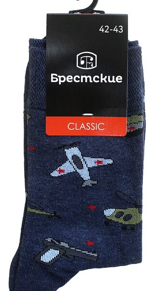 Носки мужские Брестские Темно-синий меланж Размер 42-43