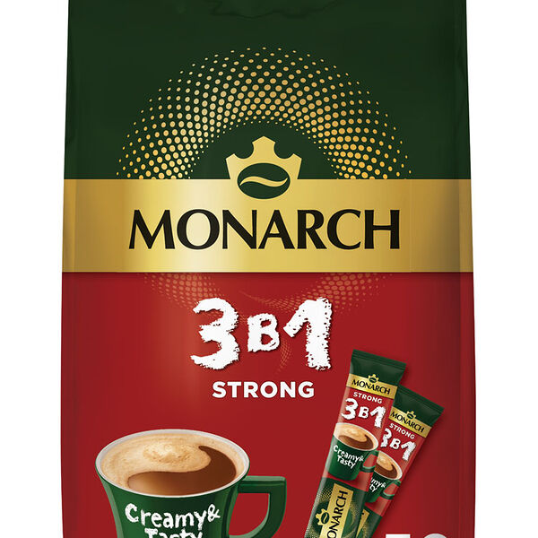 Напиток кофейный растворимый Monarch Strong 3 в 1 50шт x 13г
