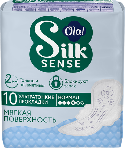 

Прокладки Ola! Silk sense Нормал Мягкий шелк ультратонкие 10 шт.