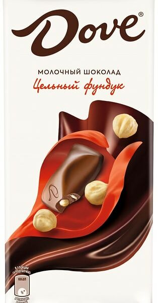 Шоколад Dove Молочный с Цельным Фундуком 90г