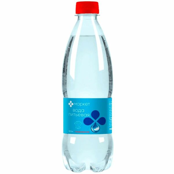 Вода питьевая газированная Маркет, 500мл