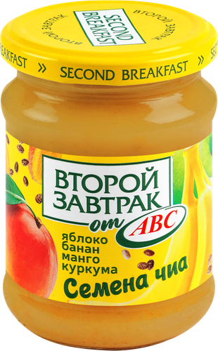 

Десерт АВС Второй завтрак Яблоко банан манго с семенами чиа и куркумой 250 г
