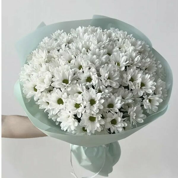 Букет из белых хризантем