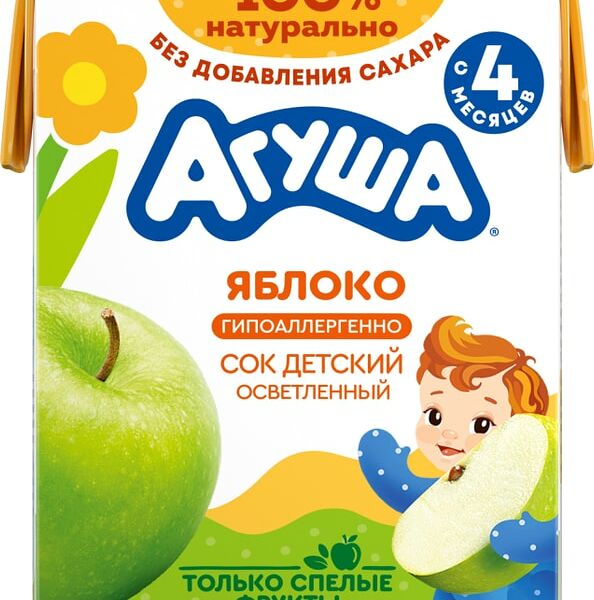 Сок Агуша Яблоко 200мл