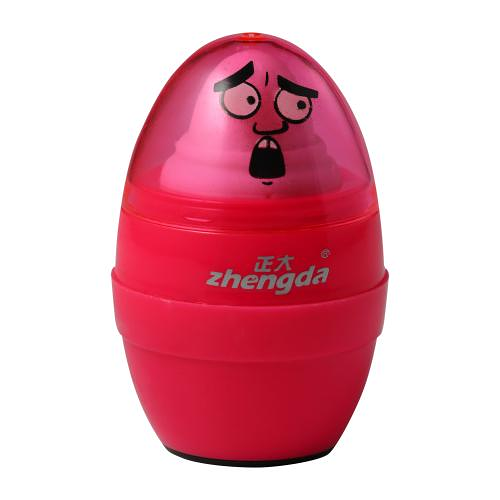 Ластик + точилка с контейнером Zhengda 1 отверстие Яйцо в ассортименте