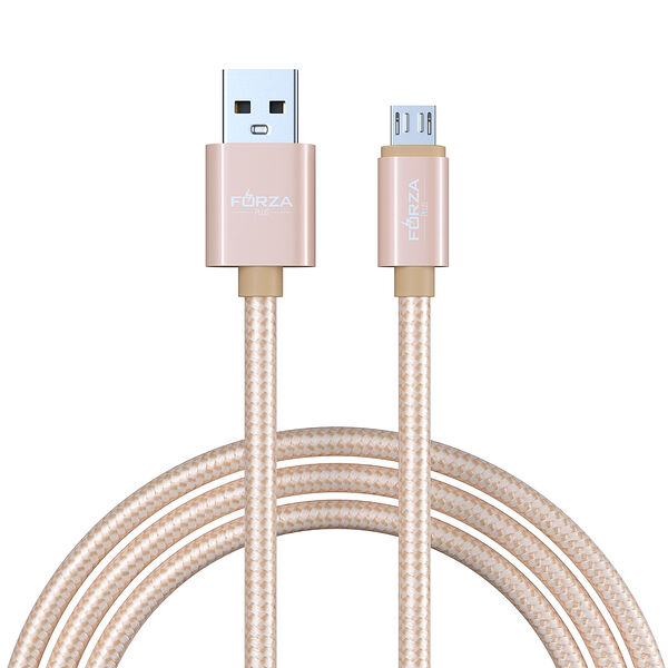 Кабель для зарядки Forza Флоренция micro usb 1.5 м 1.5а тканевая оплётка цвет в ассортименте