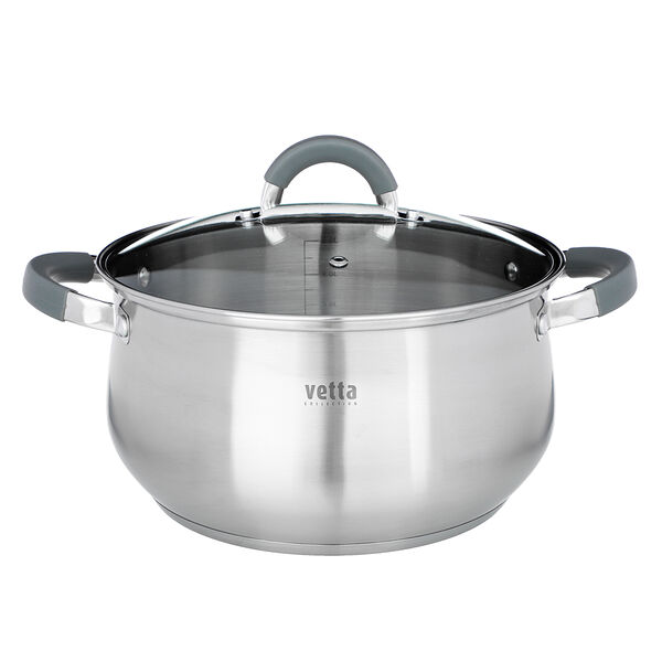Vetta вена кастрюля 24х13,5см. 6,0л. со стекл. крышкой, индукция