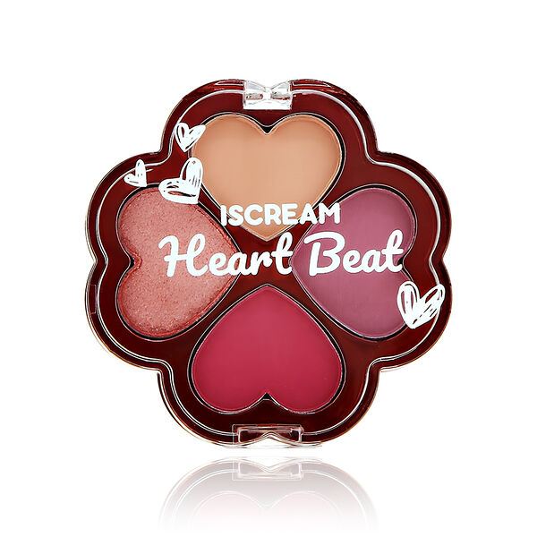 Палетка теней для век `ISCREAM` HEART BEAT тон 3 4.4 г